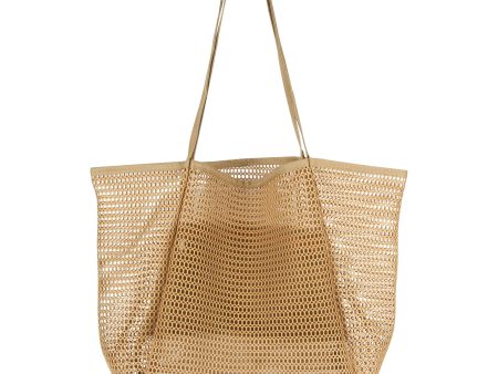 Bolsa de Playa de Malla Grande para Mujer - Diseño Bohemio y Ligero, Resistente al Agua y Arena Cheap