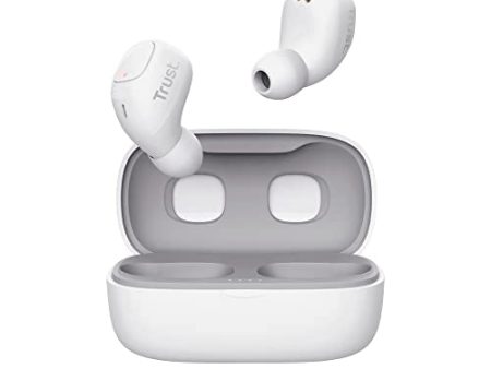 Trust Mobile Nika Compact Auriculares Inalámbricos Bluetooth, Diseño Minimalista y Micrófono Incorporado, Blanco For Sale